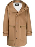 Dsquared2 Oversized Hooded Coat - Brown
