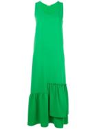 P.a.r.o.s.h. Asymmetric Draped Maxi Dress, Women's, Size: Medium, Green, Polyester