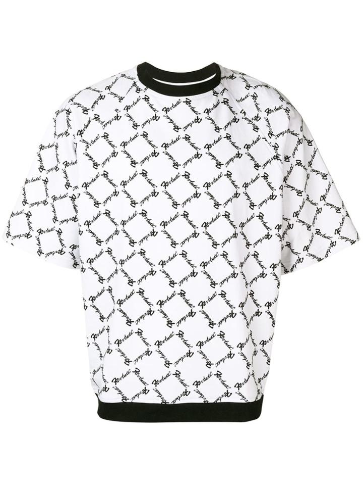 Ktz Square Latin Print T-shirt - White