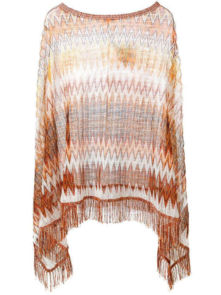 M Missoni Asymmetric Draped Poncho, Women's, Viscose/polyamide
