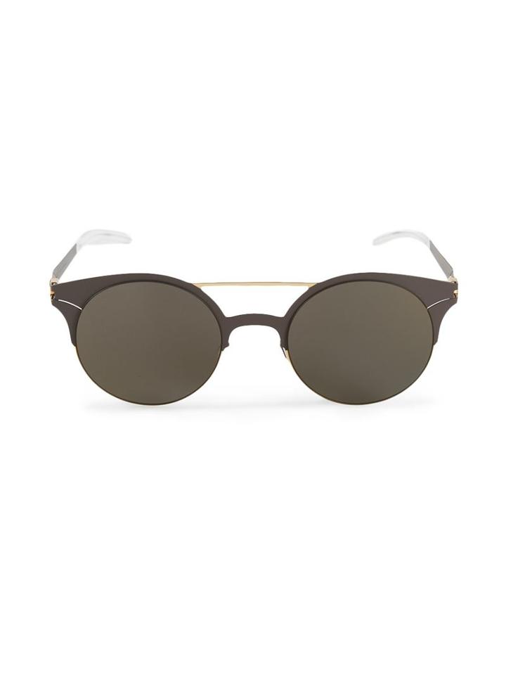 Mykita Round Frame Sunglasses, Adult Unisex, Grey, Other Fibres