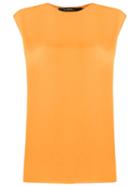 Andrea Marques Sleeveless Blouse, Women's, Size: 38, Yellow/orange, Cotton