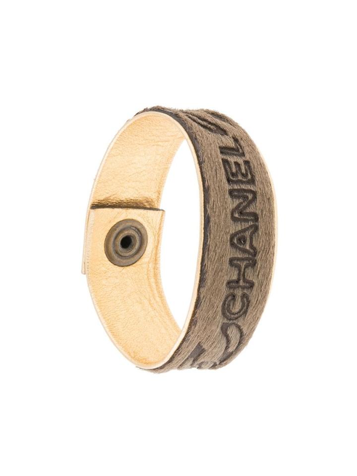 Chanel Pre-owned Cc Logos Chain Pattern Cc Bracelet - Brown