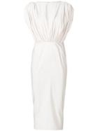 Maticevski Gathered Panel Fitted Dress - Nude & Neutrals
