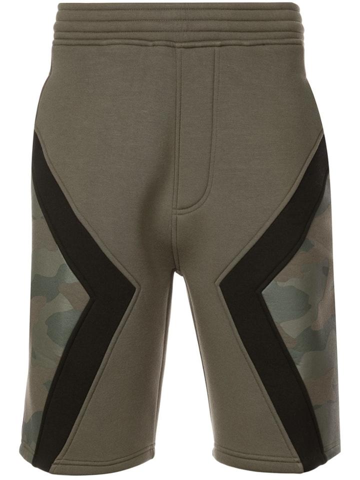 Neil Barrett Paneled Camo Shorts - Green