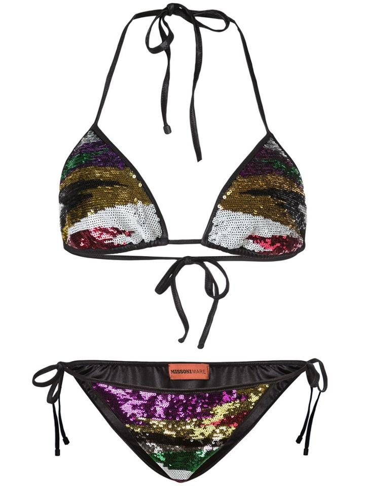 Missoni Mare Sequin Embellished Bikini - Black