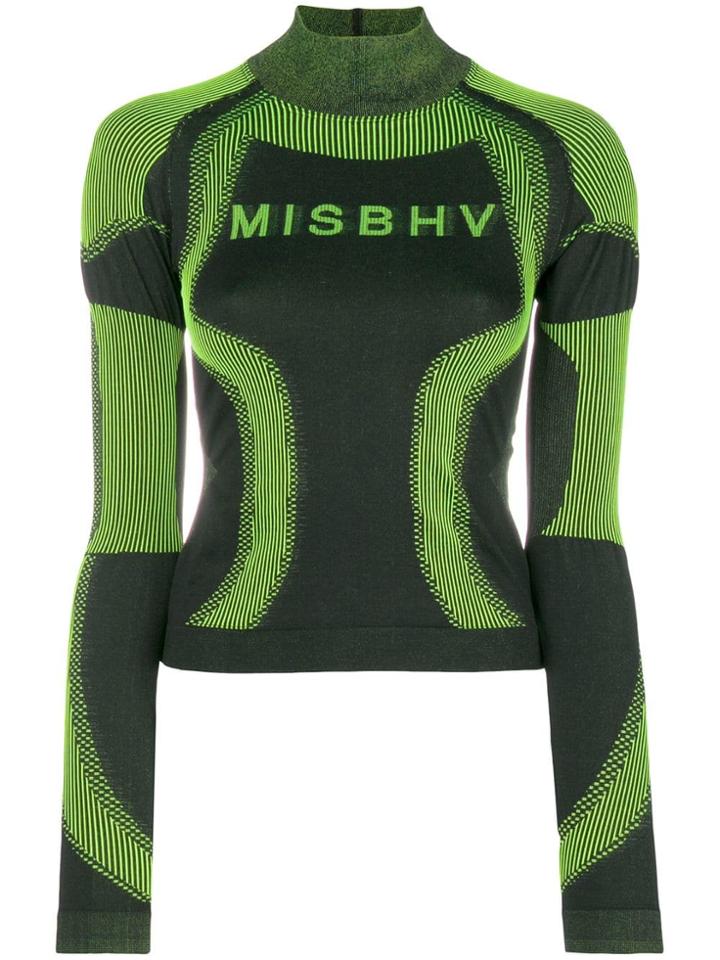 Misbhv Turtleneck Logo Active Top - Black