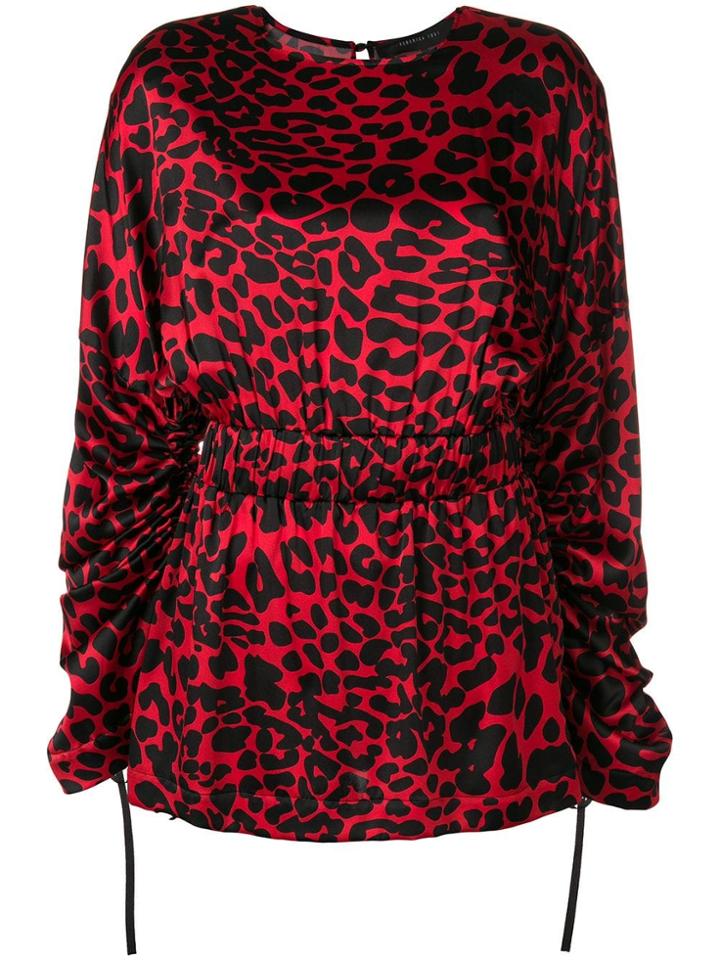 Federica Tosi Leopard Print Blouse - Red
