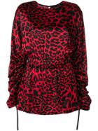 Federica Tosi Leopard Print Blouse - Red