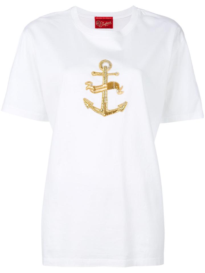 The Seafarer Anchor Print T-shirt - White