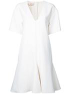 Marni - Drop Waist Dress - Women - Polyester/viscose Crepe - 36, White, Polyester/viscose Crepe