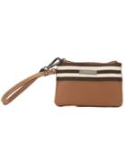 Mara Mac Striped Coin Pouch - Brown