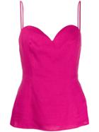 Theory Sweetheart Neckline Top - Pink
