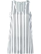 Pierre Balmain Striped Tank Top, Women's, Size: 38, Pink/purple, Silk