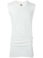 Rick Owens Layered Sleeveless T-shirt, Men's, Size: Medium, White, Cotton