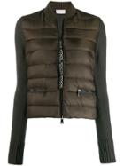 Moncler Contrast Sleeve Padded Jacket - Brown