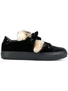 Tod's Fur-trimmed Sneakers - Black