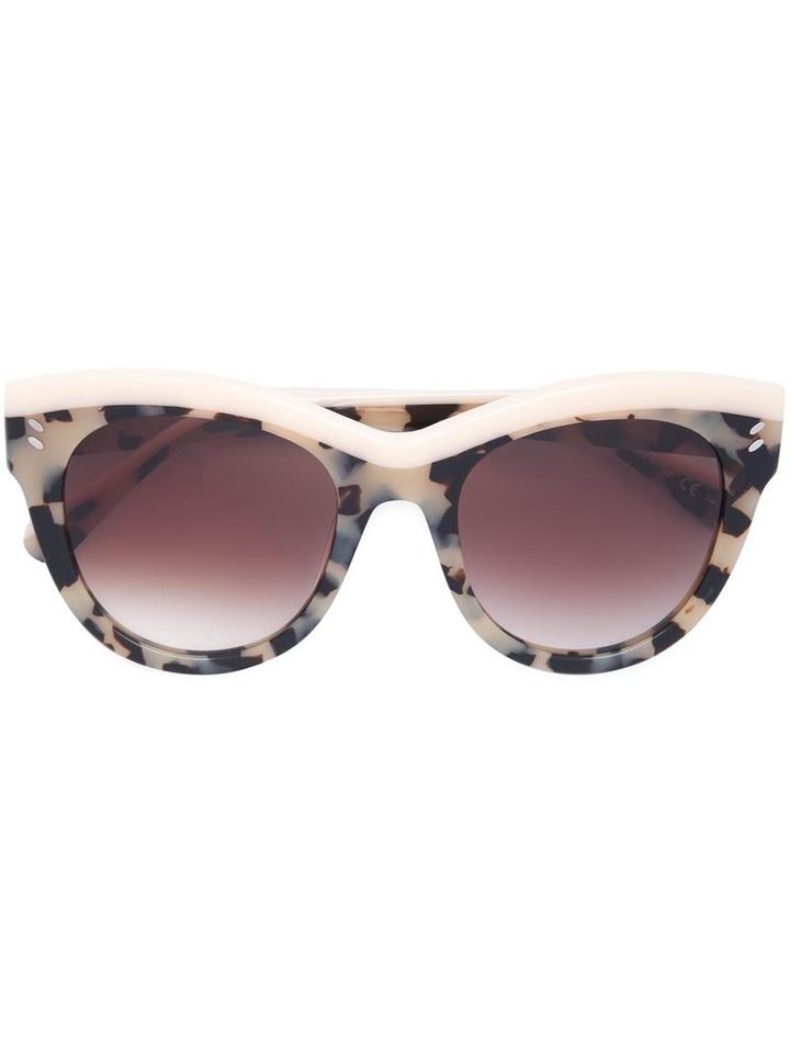 Stella Mccartney Two-tone Tortoiseshell Sunglasses, Women's, Nude/neutrals, Acetate