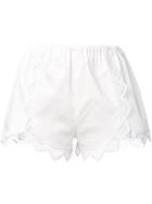 Giamba Lace Trim Shorts - White