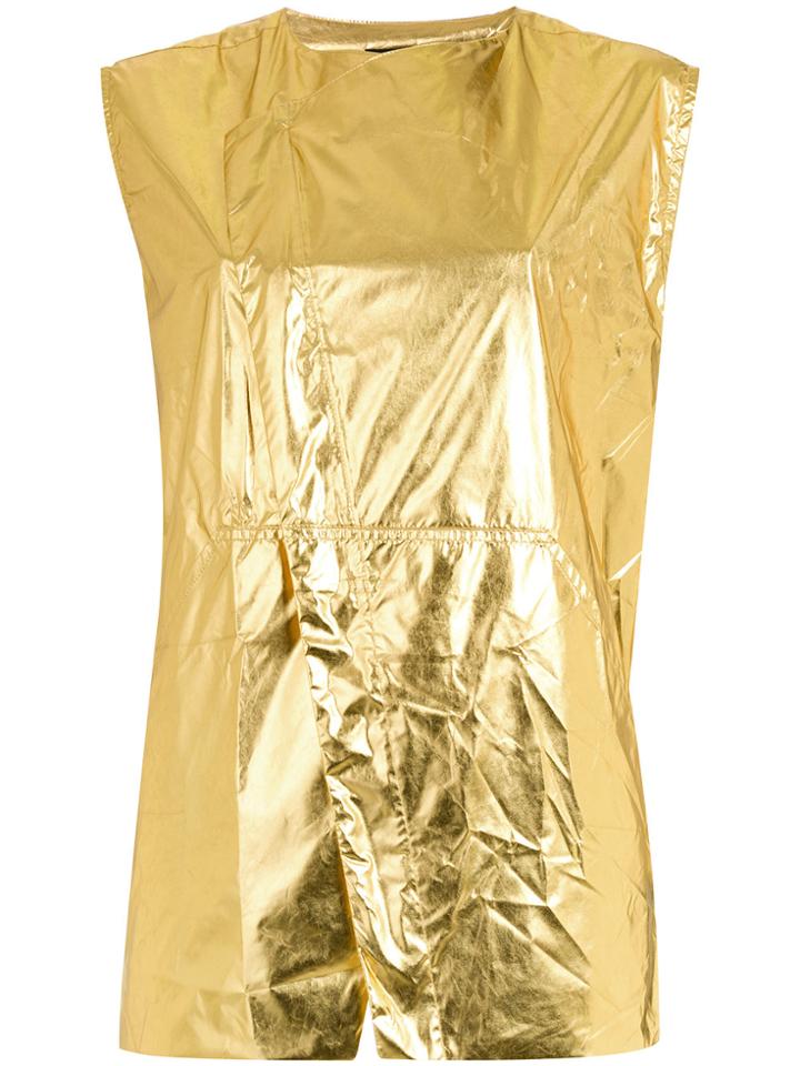 Osklen Metallic Waistcoat - Yellow & Orange