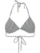 Peony String Tri Hayam Bikini Top - Black