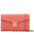 Mcm Studded Clutch - Pink