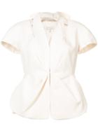 Delpozo Cutout Short Sleeve Blazer - White