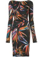 Emilio Pucci Printed Fitted Dress, Women's, Size: 46, Black, Viscose/silk