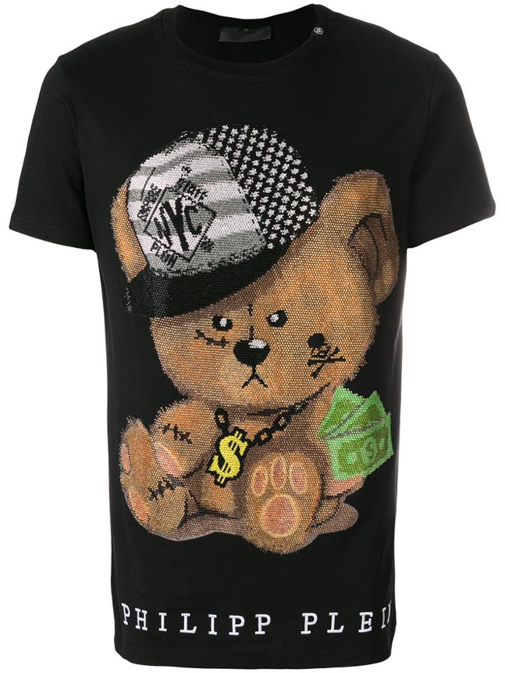 Philipp Plein Bear Print T-shirt - Black