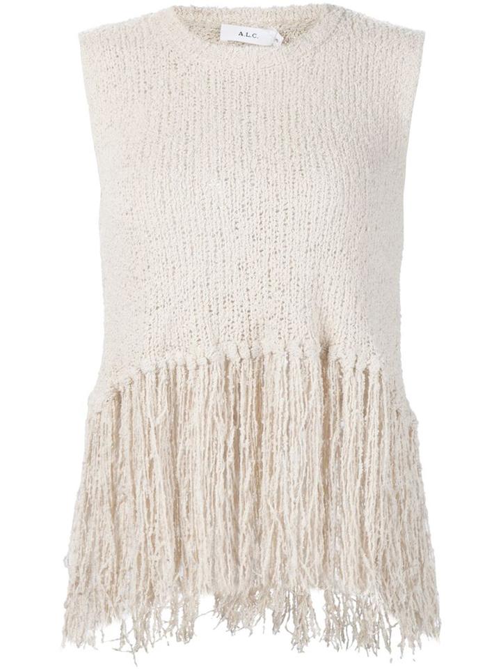 A.l.c. Tasseled Sleeveless Crochet Top