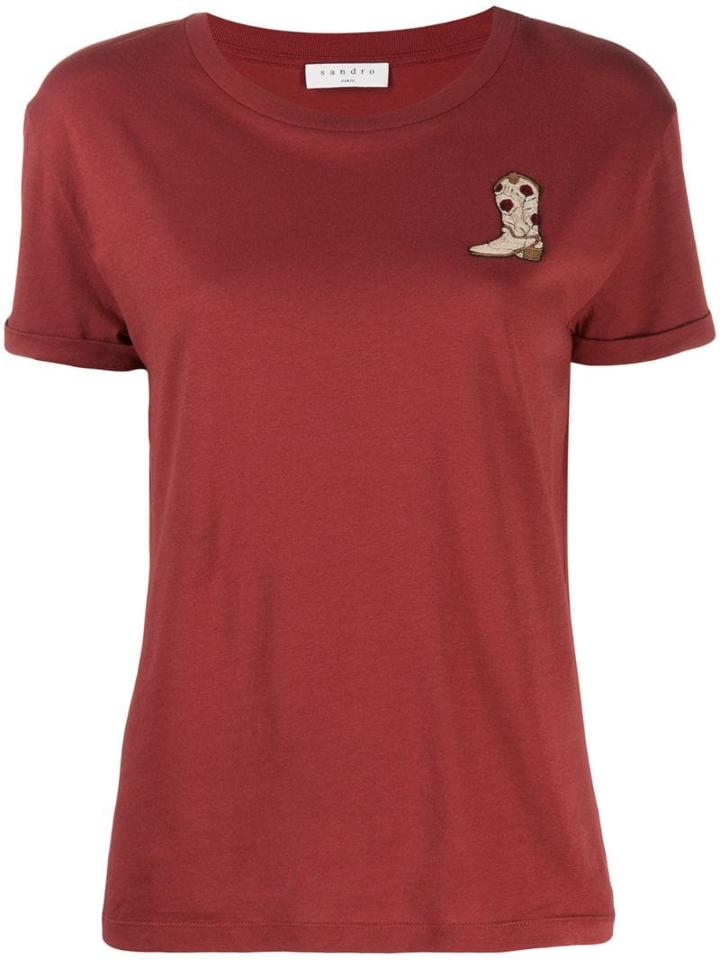 Sandro Paris Embroidered T-shirt