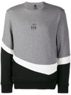 Neil Barrett Colour Block Sweatshirt - Grey