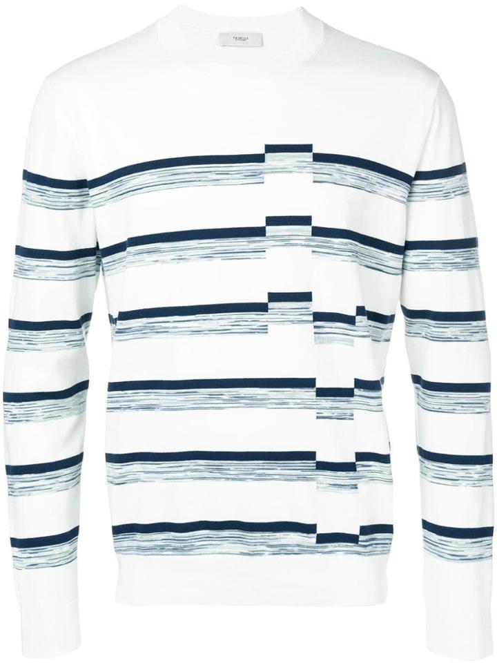 Pringle Of Scotland Textured Stripe Jumper - White