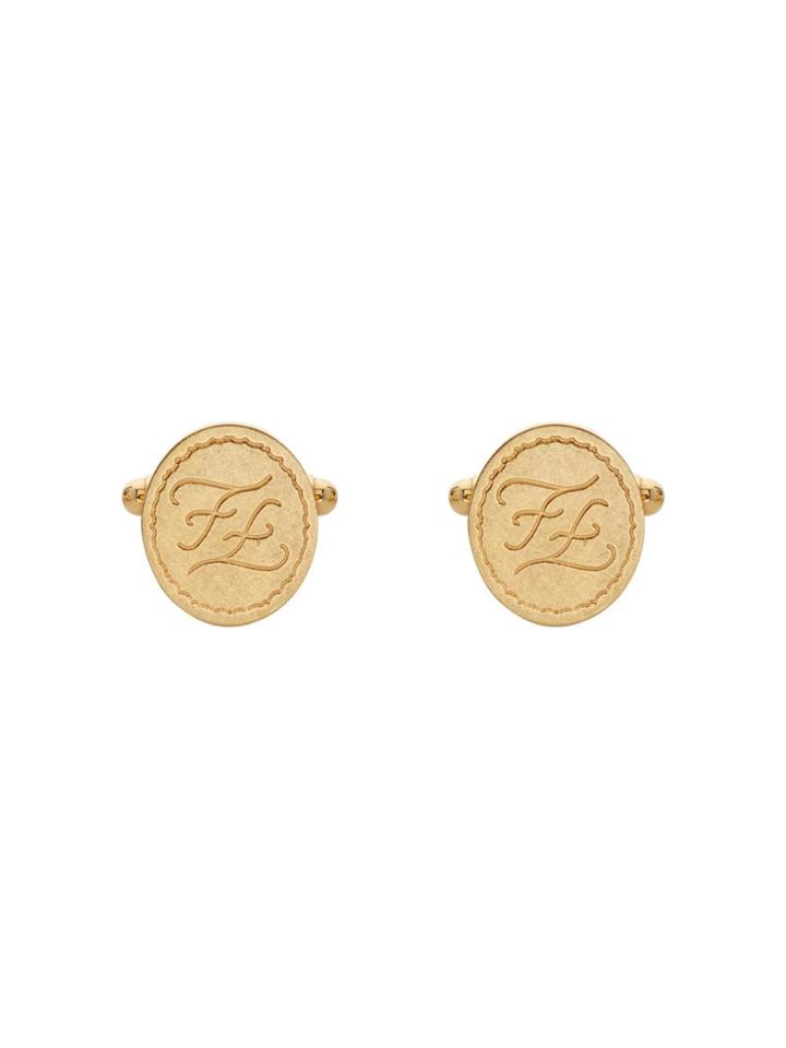 Fendi Ff Embossed Cufflinks - Gold