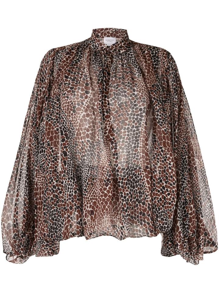 Giambattista Valli Scale Print Shirt - Brown