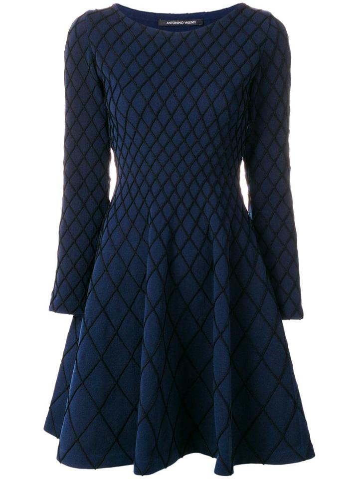 Antonino Valenti Flared Knitted Dress - Blue