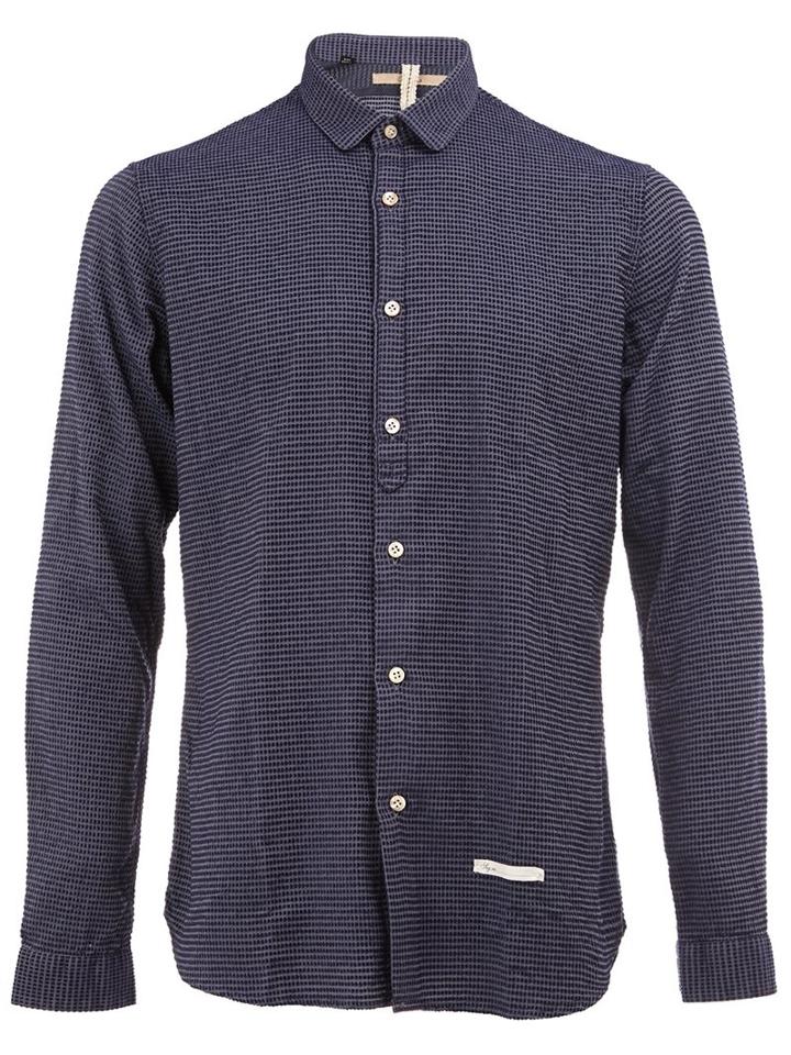 Dnl Club Collar Striped Shirt