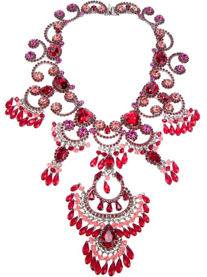 Rodrigo Otazu Couture Necklace, Women's, Metallic, Metal Other/swarovski Crystal