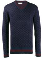 Etro Intarsia-knit Jumper - Blue