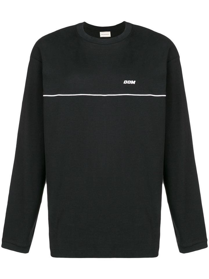 Drôle De Monsieur Front Print Sweatshirt - Black