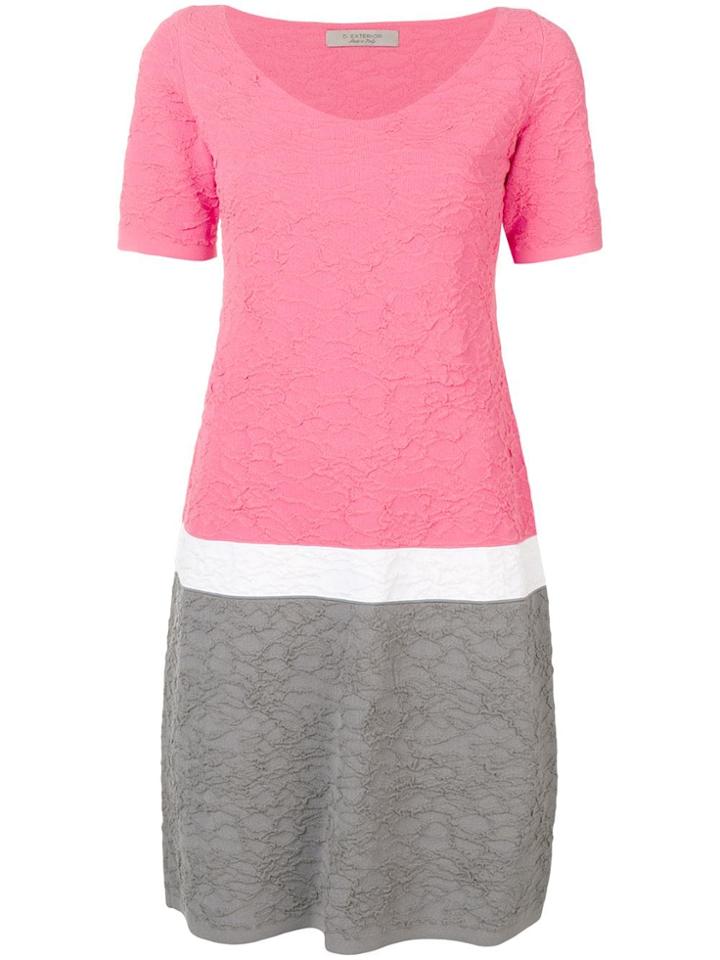 D.exterior Textured Shift Dress - Pink