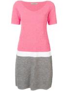 D.exterior Textured Shift Dress - Pink
