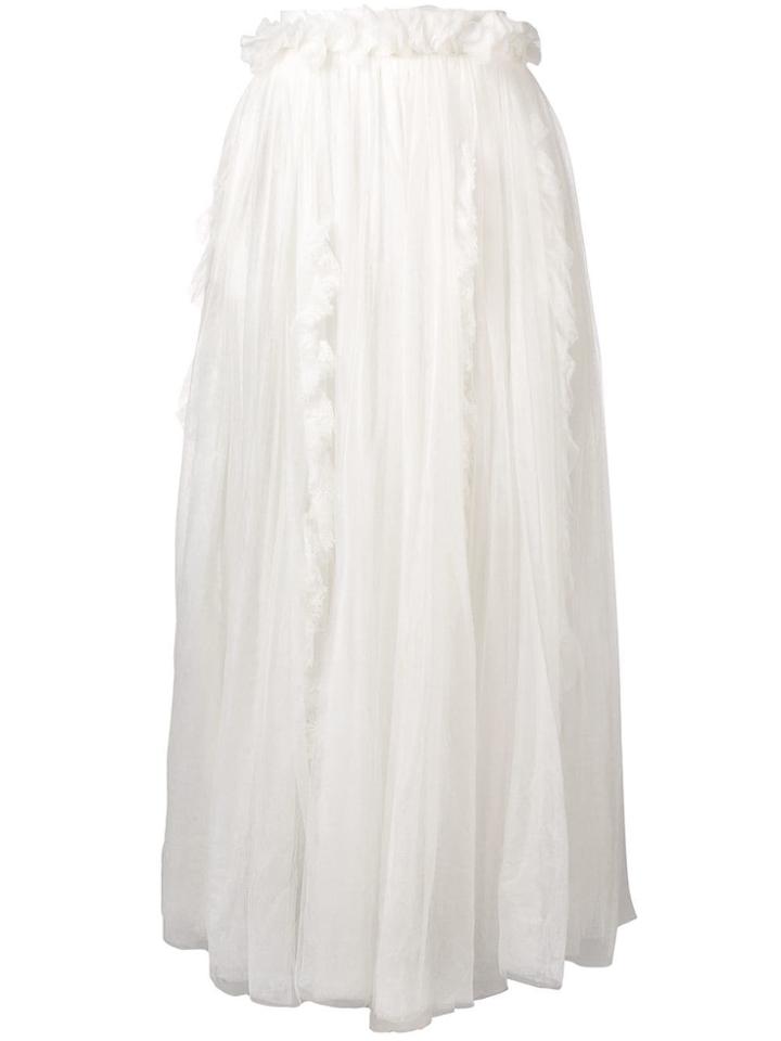 Ermanno Scervino Frill-trim Flared Skirt - White