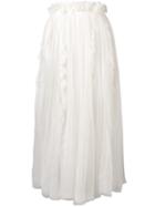 Ermanno Scervino Frill-trim Flared Skirt - White