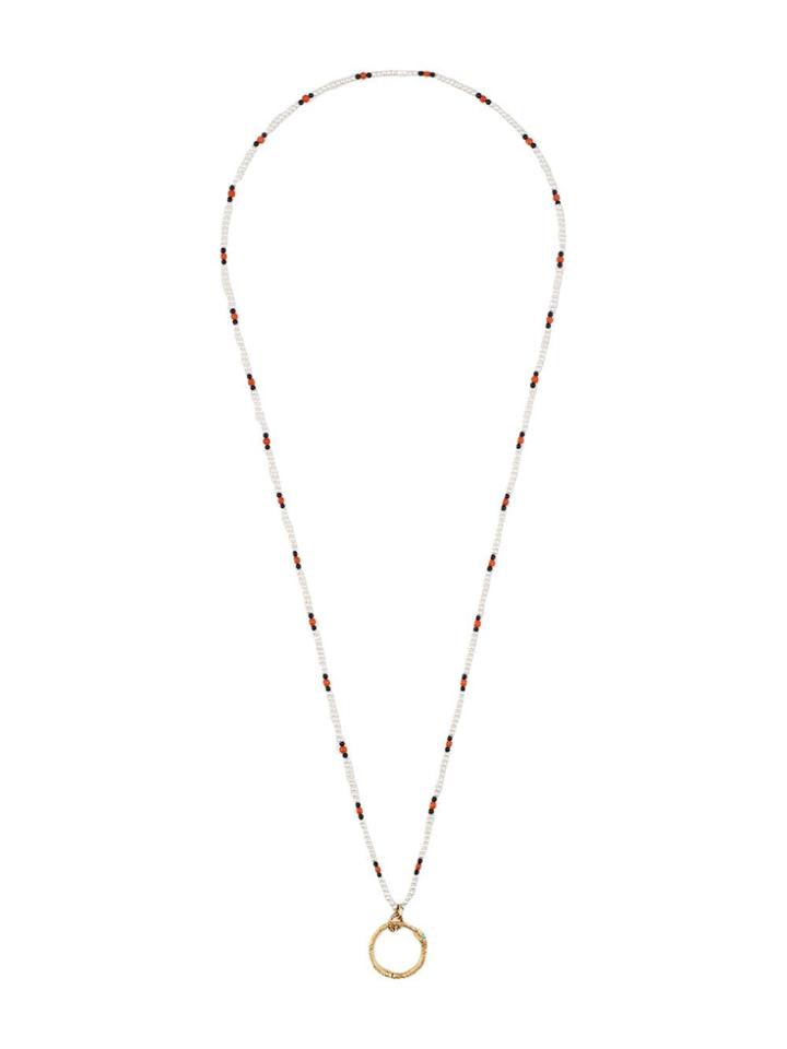 Gucci Ouroboros Pendant Beaded Necklace - 8521