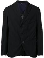 Ziggy Chen Three Pocket Blazer, Men's, Size: 48, Black, Cotton/cupro