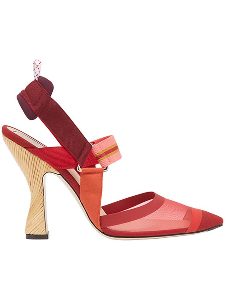 Fendi Colibrì Slingback Pumps - Red