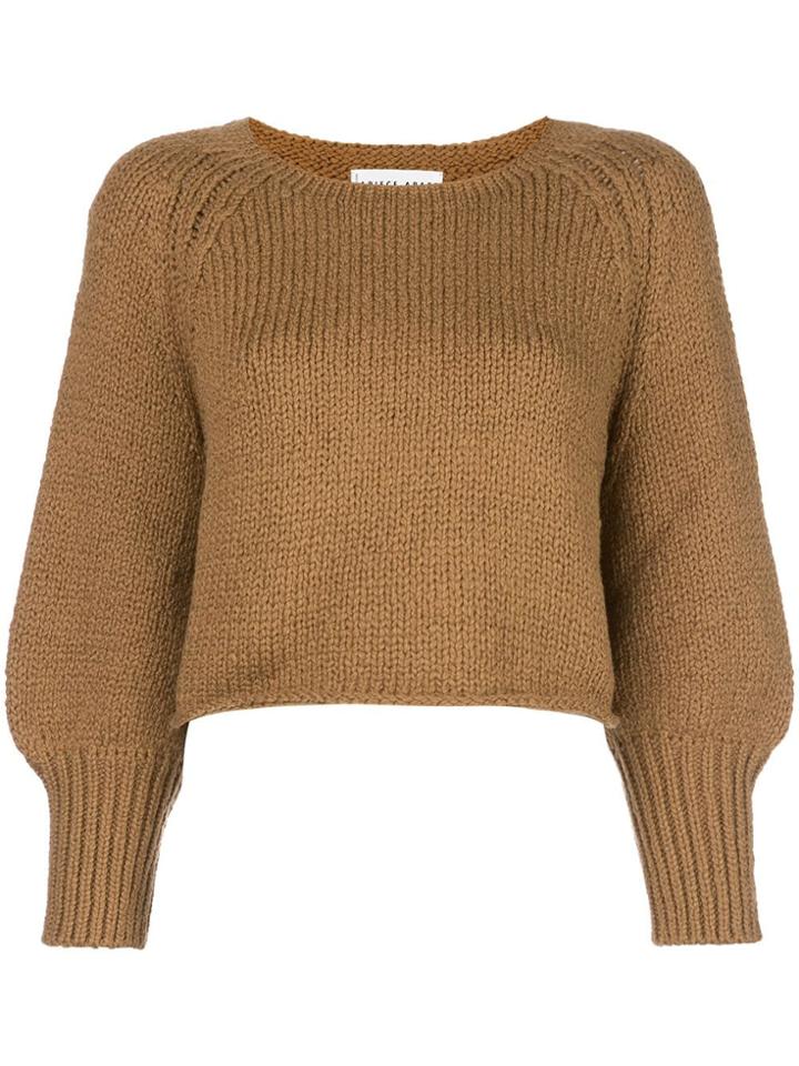 Apiece Apart Cropped Knit Jumper - Brown