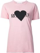 Rodarte Logo Print T-shirt, Women's, Size: Medium, Pink/purple, Polyester/cotton/rayon