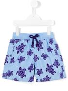 Vilebrequin Kids Turtle Print Swim Shorts, Boy's, Size: 10 Yrs, Blue